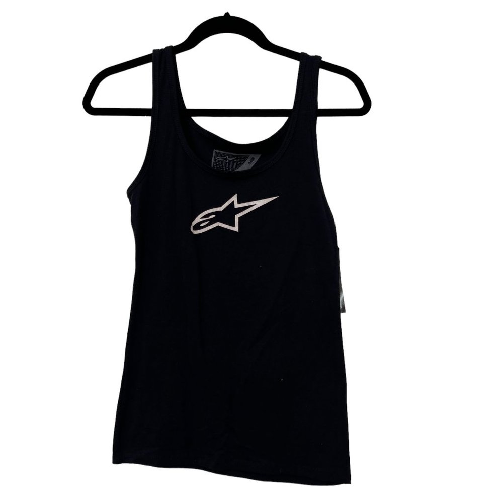 Alpine Black Tank Top with White Logo